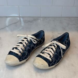 Coach Sneakers Dillan Denim Signature Logo Canvas Sneaker Shoes